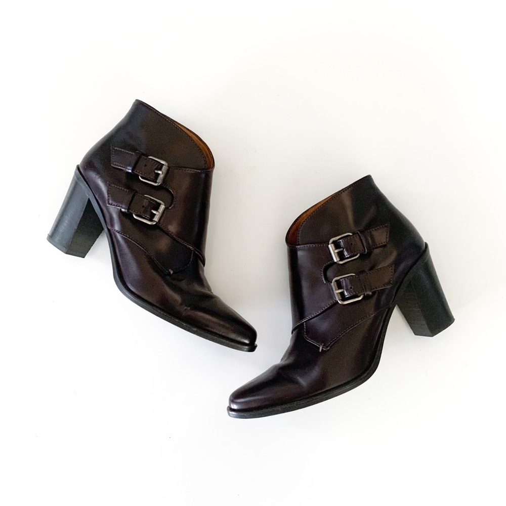 Madewell Milo Ankle Boots Monk Strap Double Buckle Booties